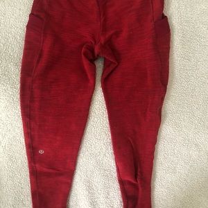 Worn lululemon leggings.